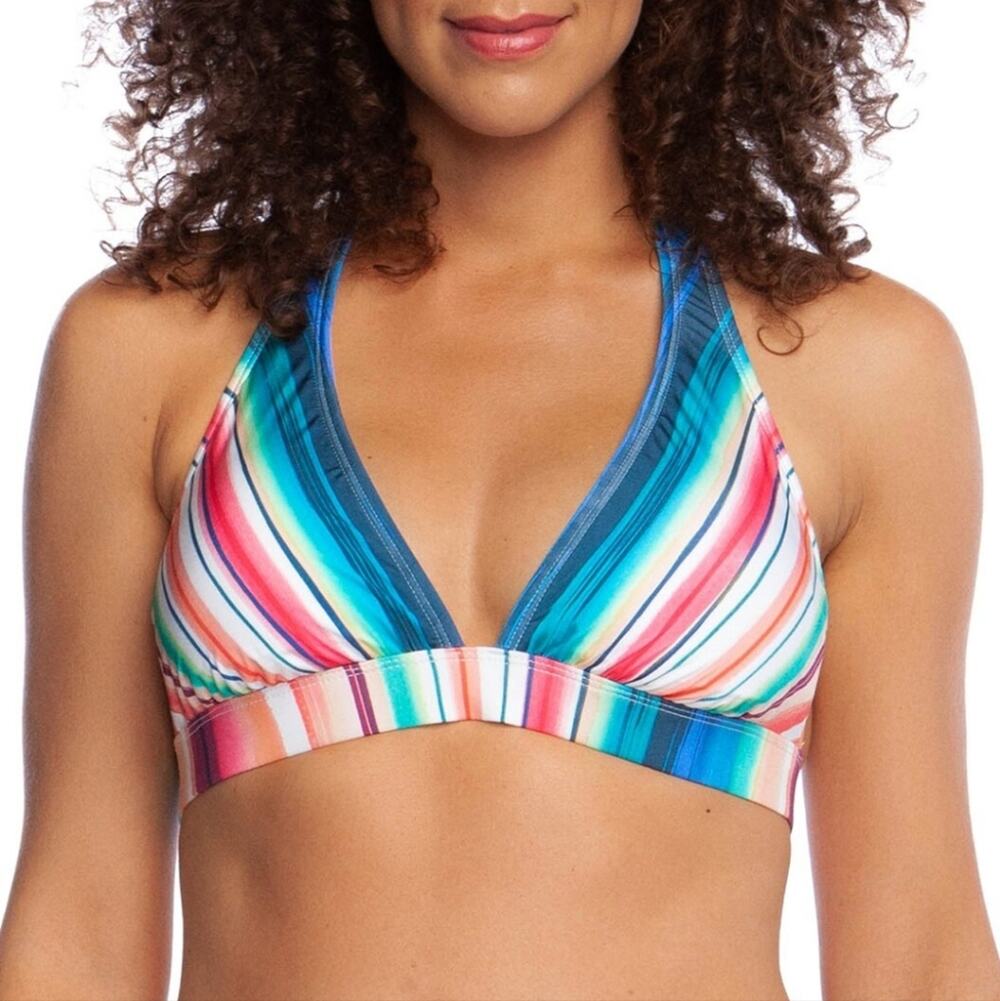 La Blanca Solar Halter Rainbow Bra size D cup